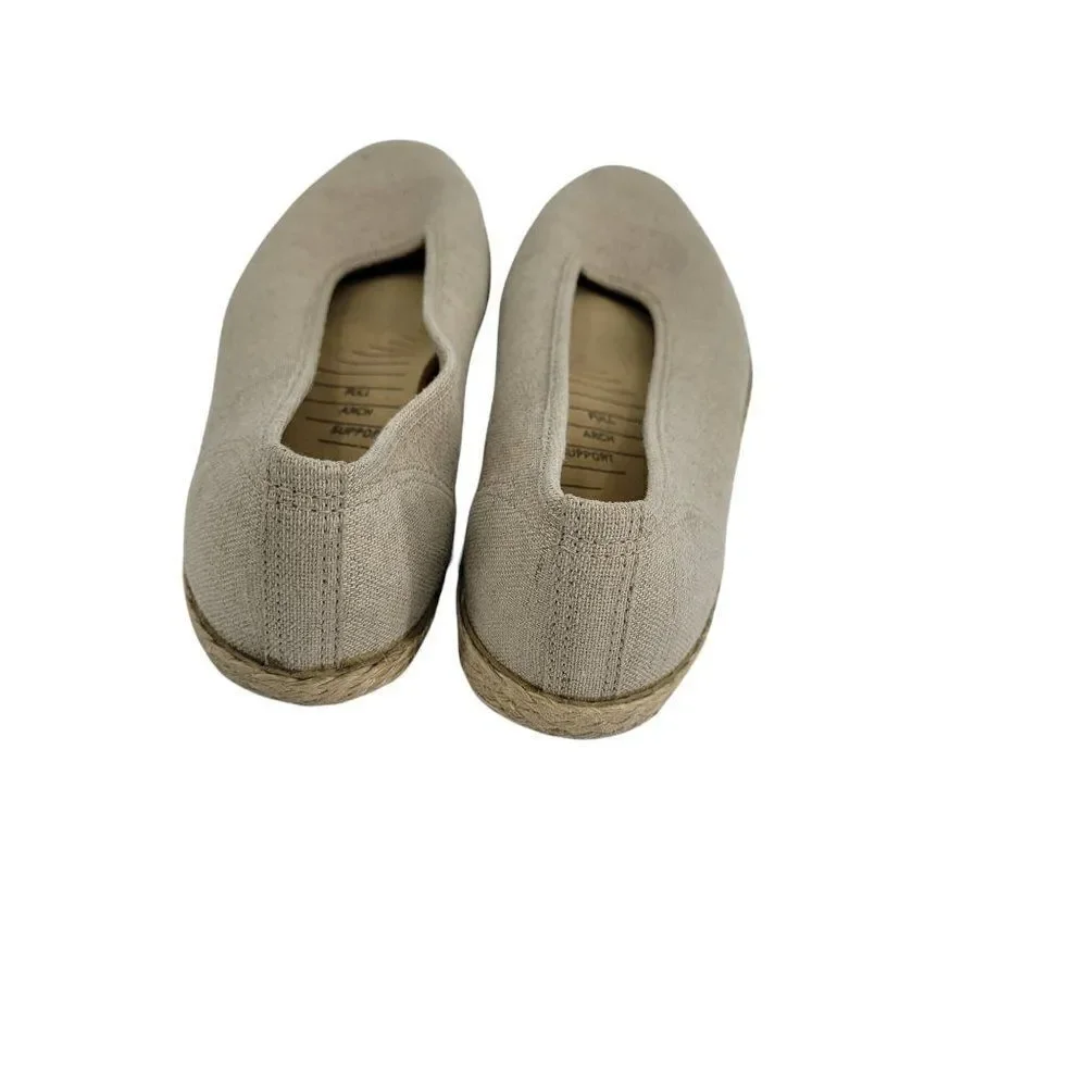 Liz Claiborne Vintage Samba Comfort‎ Espadrille Flats Arch Support Tan Sz 7
